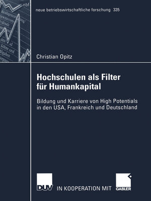 cover image of Hochschulen als Filter für Humankapital